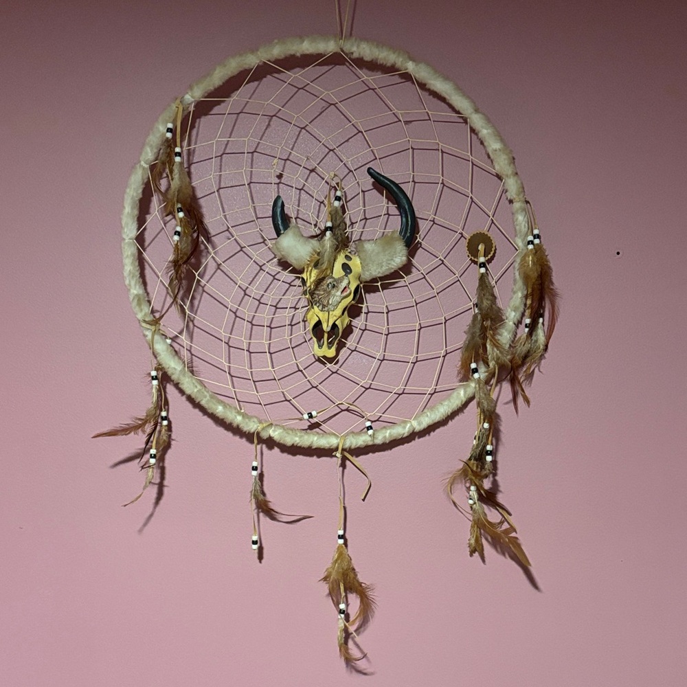 Rustic Dreamcatcher with Skull Accent